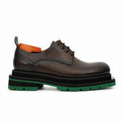 Burnished Brown Green-Sole Derby DIVINCH