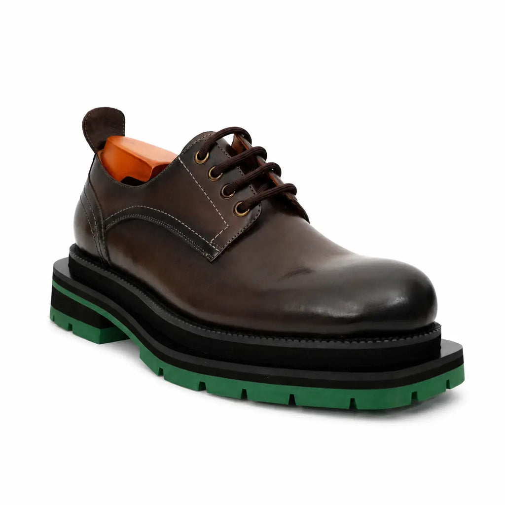 Burnished Brown Green-Sole Derby DIVINCH