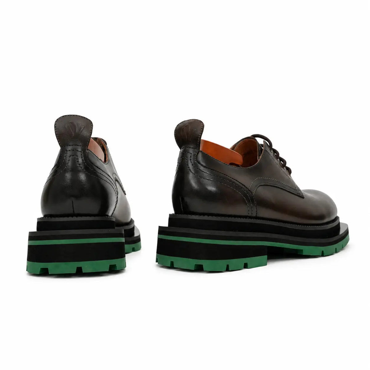Burnished Brown Green-Sole Derby DIVINCH