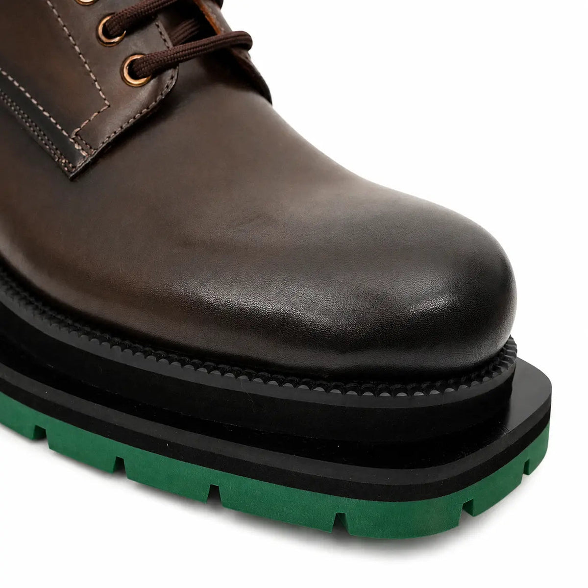Burnished Brown Green-Sole Derby DIVINCH