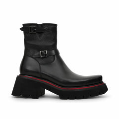 Burnished Brown Strap Platform Derby DIVINCH