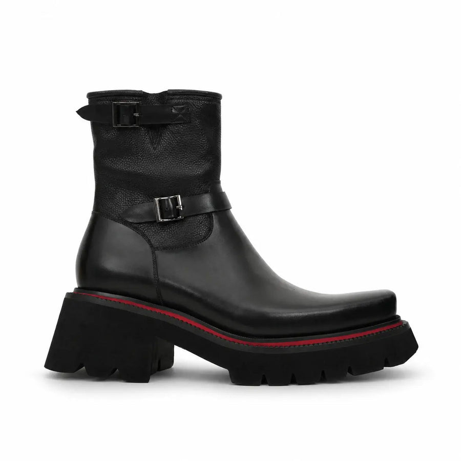 Burnished Brown Strap Platform Derby DIVINCH