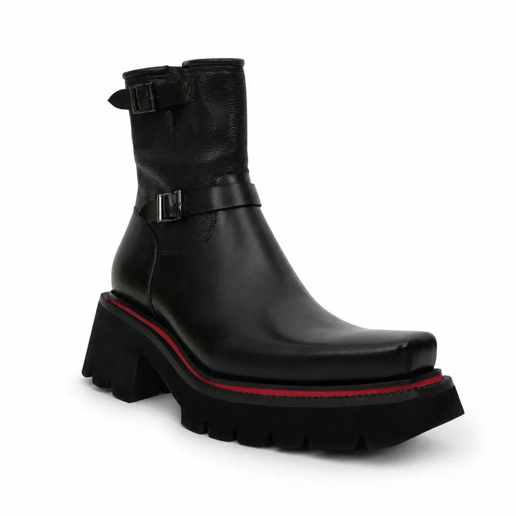 Burnished Brown Strap Platform Derby DIVINCH