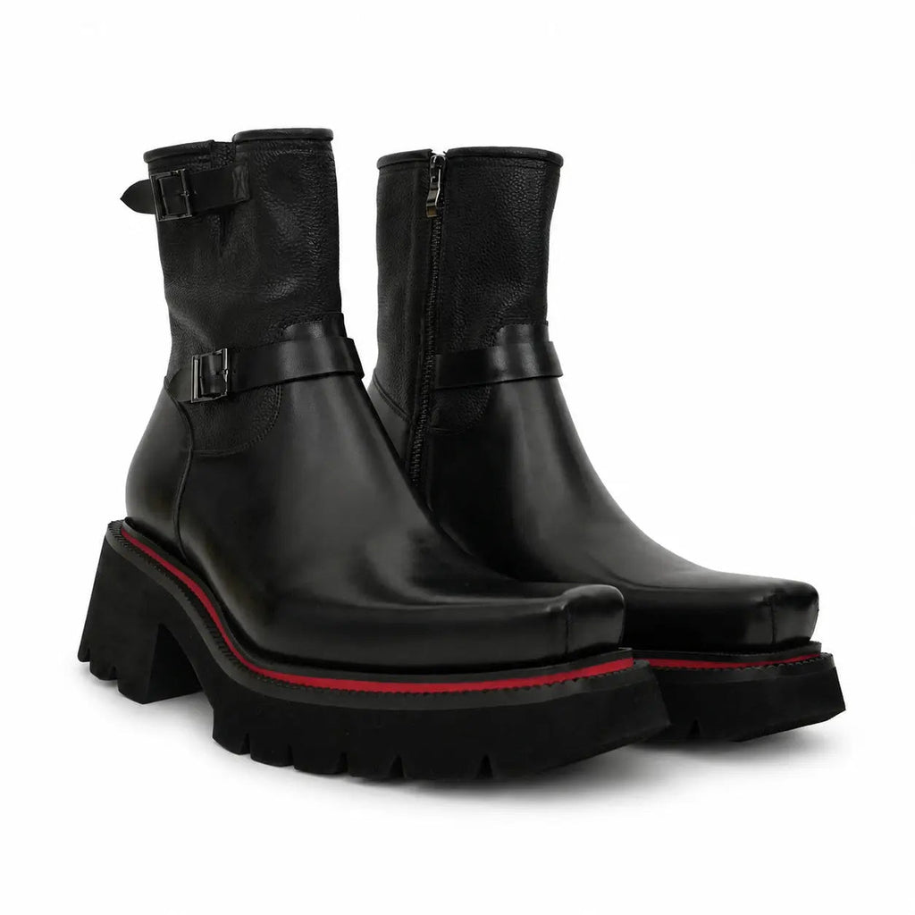 Burnished Brown Strap Platform Derby DIVINCH