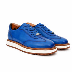 Burnished Cobalt Platform Derby Sneaker DIVINCH