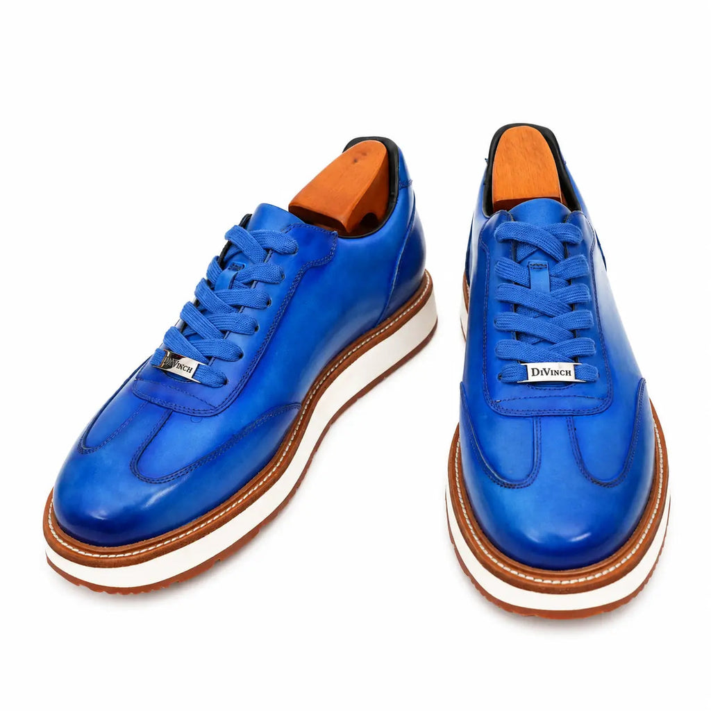 Burnished Cobalt Platform Derby Sneaker DIVINCH
