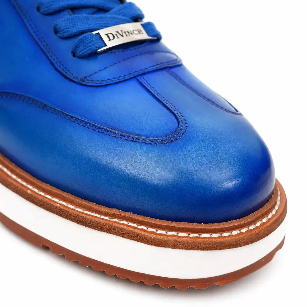 Burnished Cobalt Platform Derby Sneaker DIVINCH