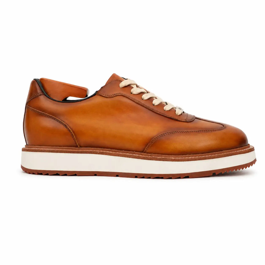 Burnished Cognac Platform Derby Sneaker DIVINCH