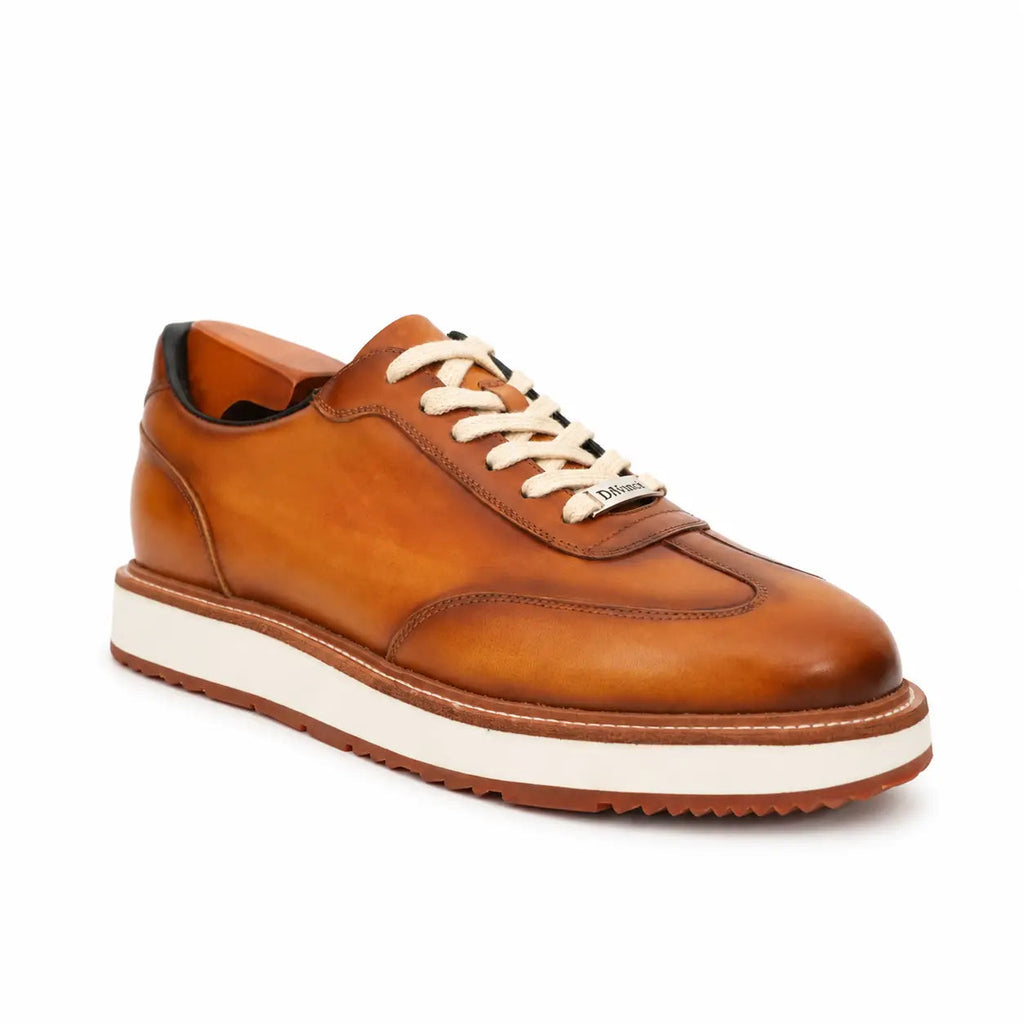 Burnished Cognac Platform Derby Sneaker DIVINCH