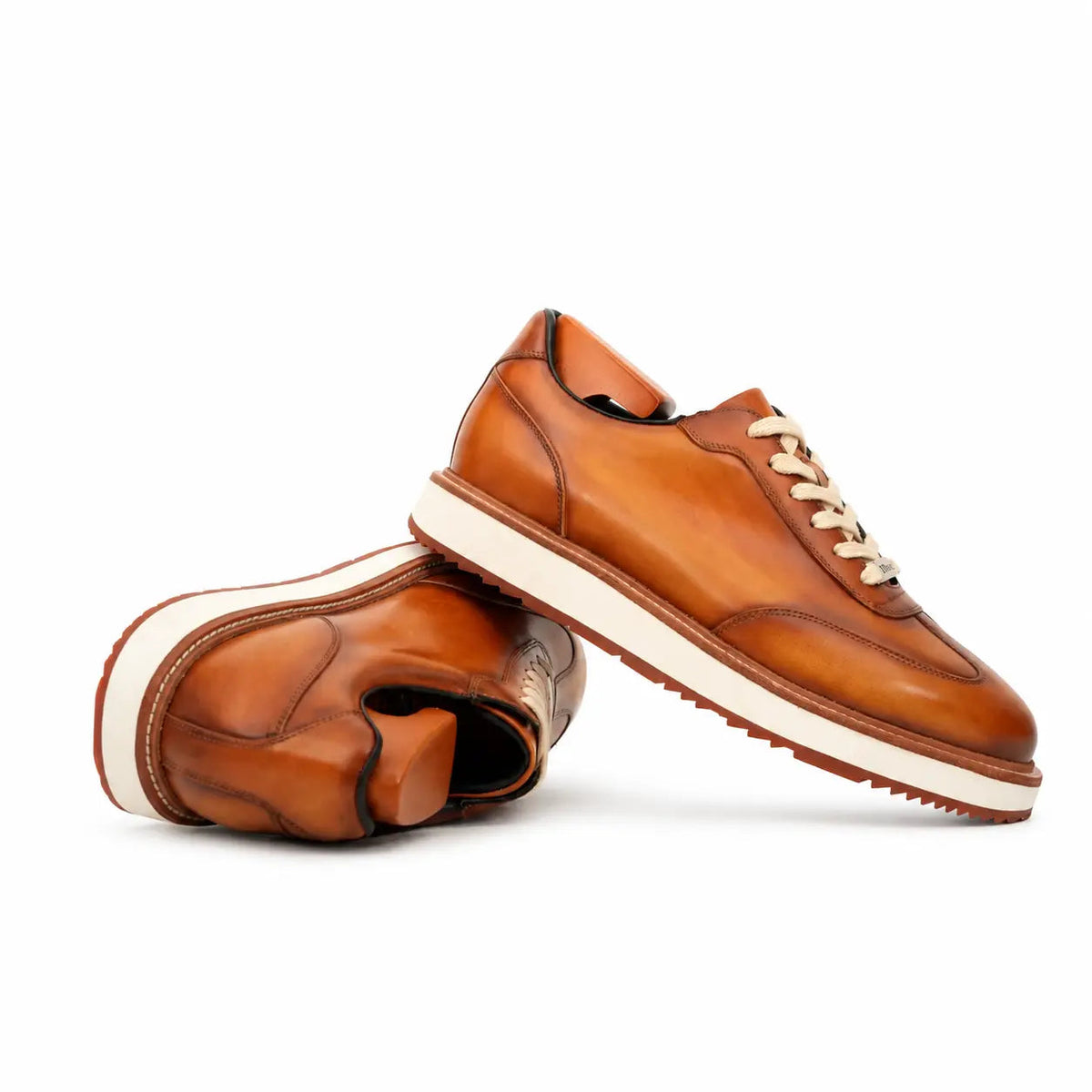 Burnished Cognac Platform Derby Sneaker DIVINCH