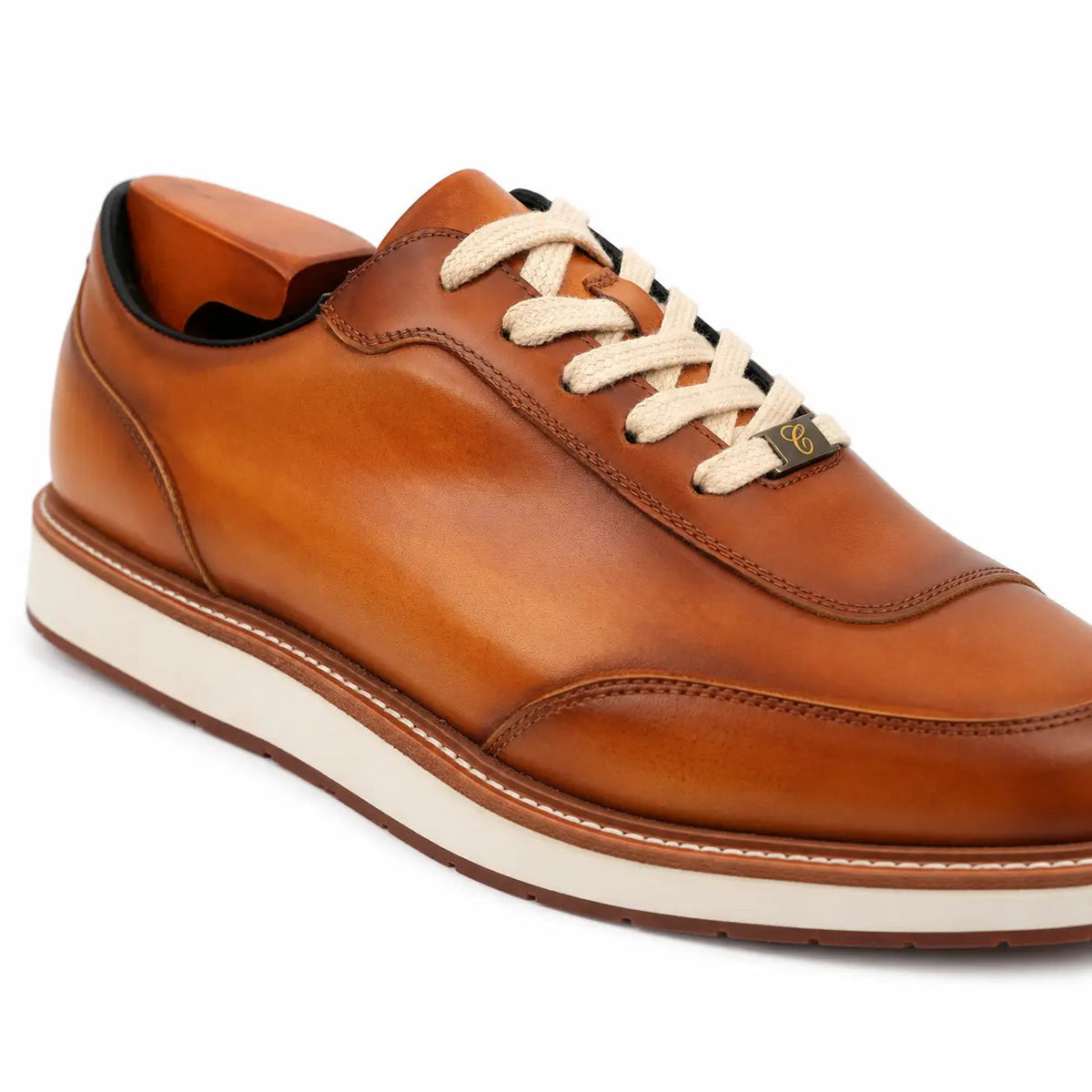 Burnished Cognac Platform Derby Sneaker DIVINCH