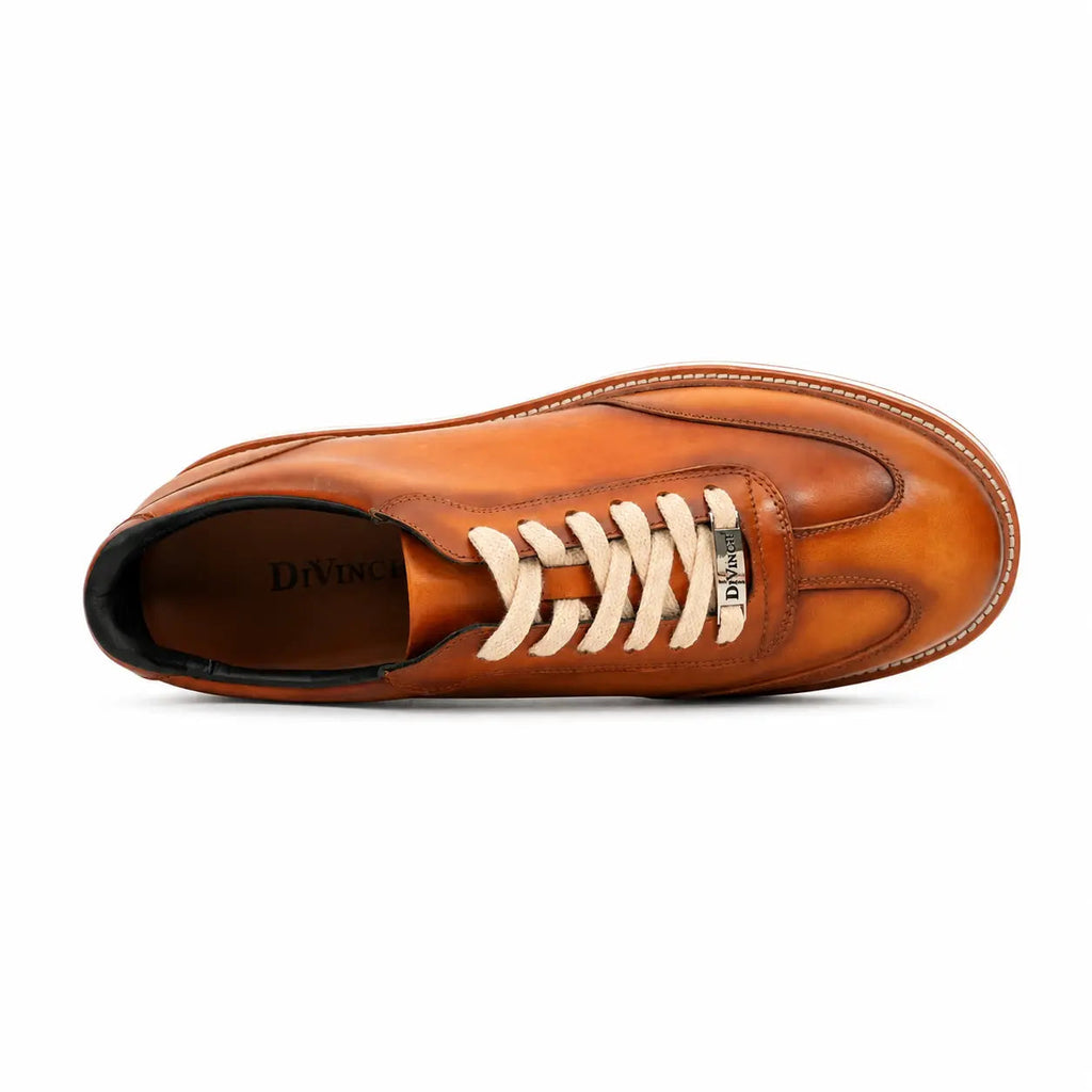 Burnished Cognac Platform Derby Sneaker DIVINCH