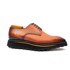 Calf leather business dress derby shoes Brown Divinch