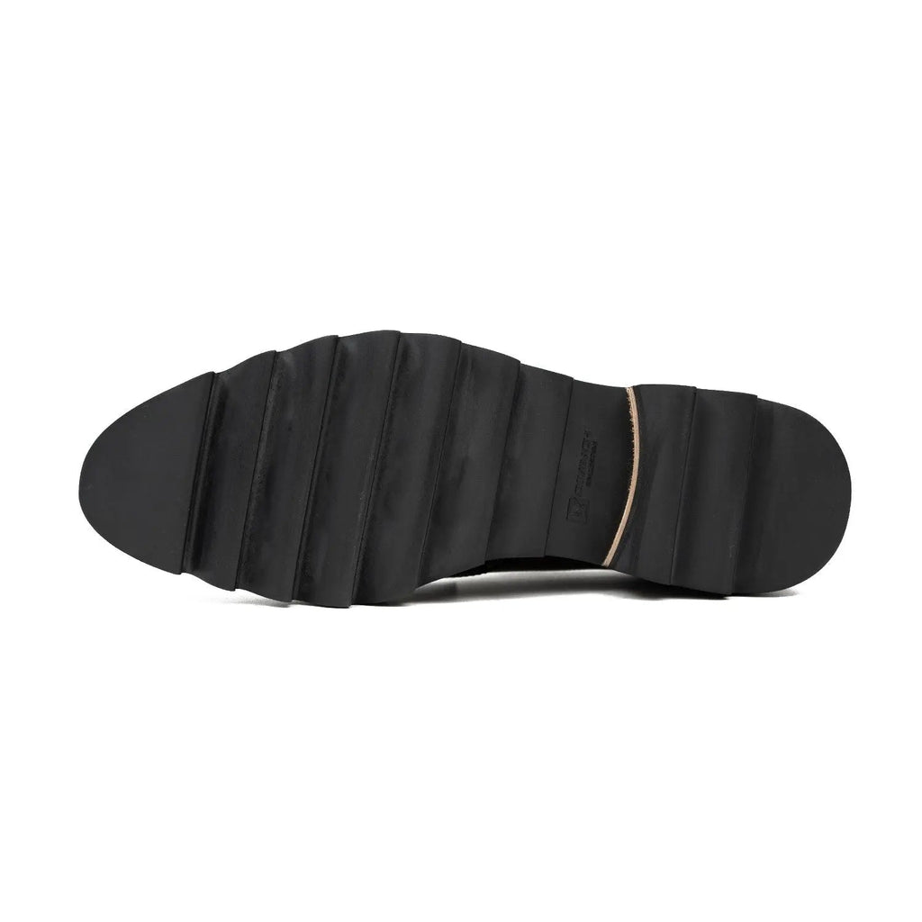 Calfskin Brogue Derby Shoes with Unique Leather Brown Divinch