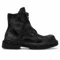DIVINCH 5101B charcoal black zip ankle boot side profile