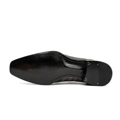 Charcoal Crocodile Oxford Shoes DIVINCH