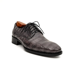Charcoal Crocodile-Textured Derby DIVINCH