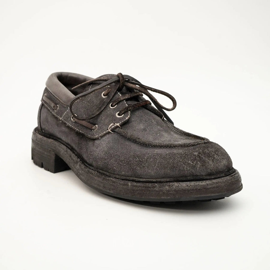 Charcoal Washed Horse Leather Casual Shoe DIVINCH