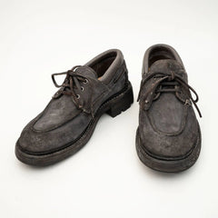 Charcoal Washed Horse Leather Casual Shoe DIVINCH