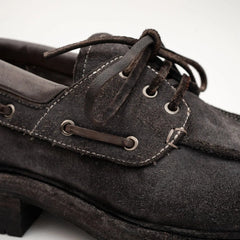 Charcoal Washed Horse Leather Casual Shoe DIVINCH