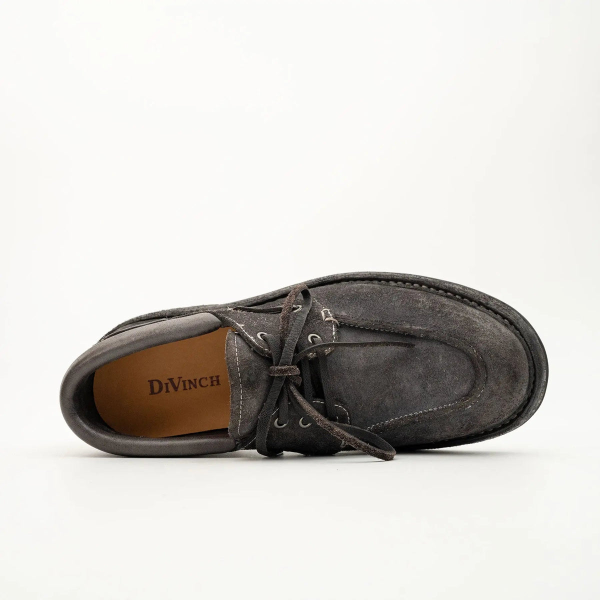 Charcoal Washed Horse Leather Casual Shoe DIVINCH