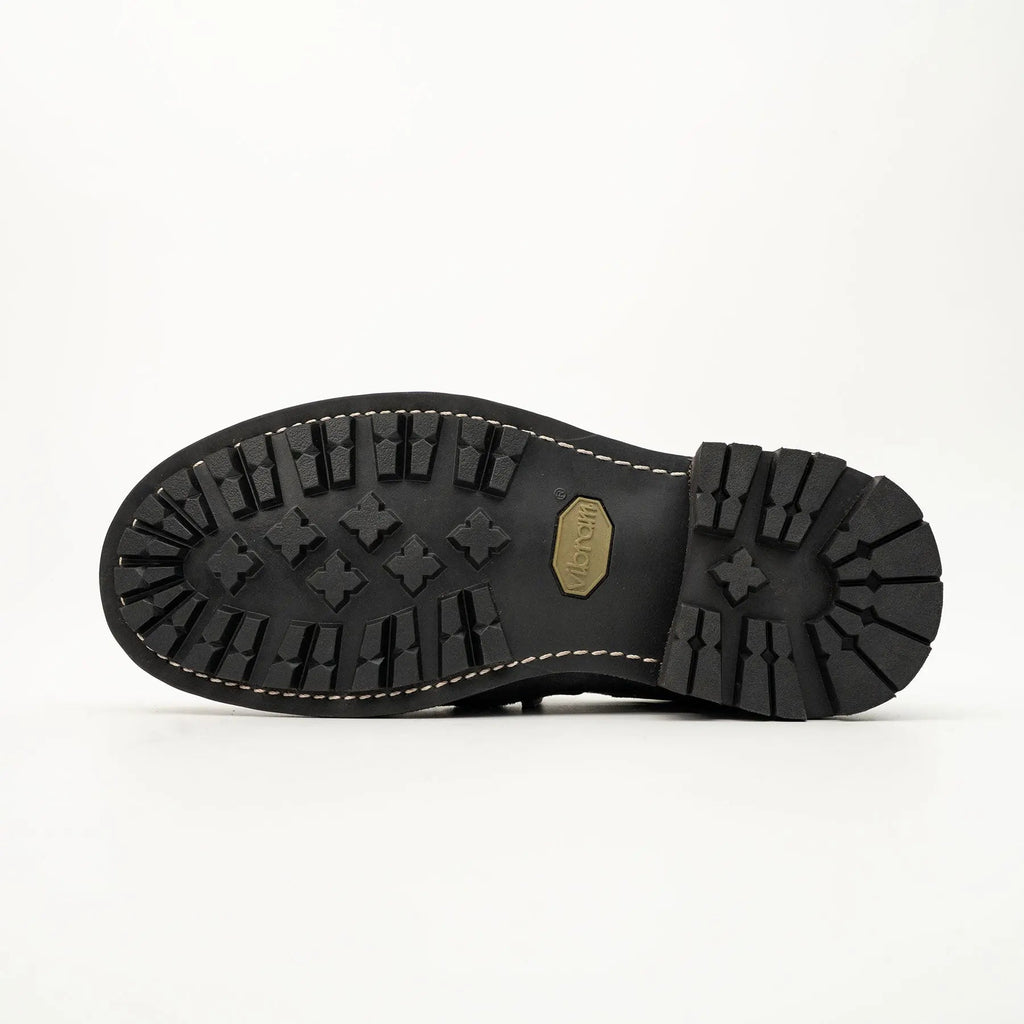 Charcoal Washed Horse Leather Casual Shoe DIVINCH
