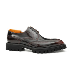 Claret derby brogue shoes DIVINCH