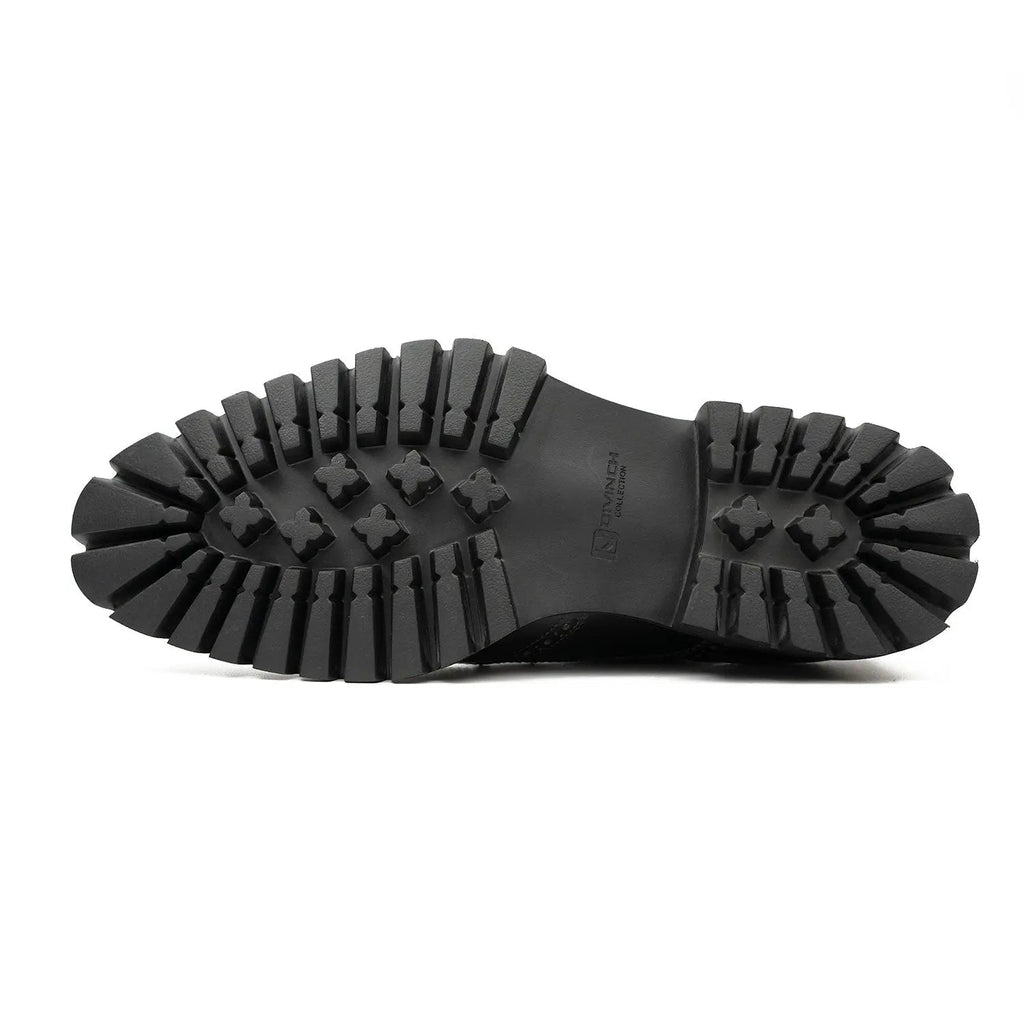 Claret derby brogue shoes DIVINCH