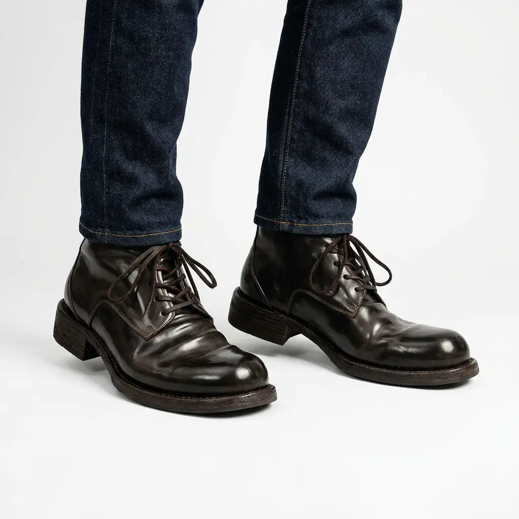 Coffee Washed Horse Leather Chukka Shoe DIVINCH