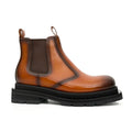 Cognac Burnished Chelsea Boots DIVINCH