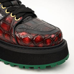 Crimson Crocodile Platform Sneaker DIVINCH