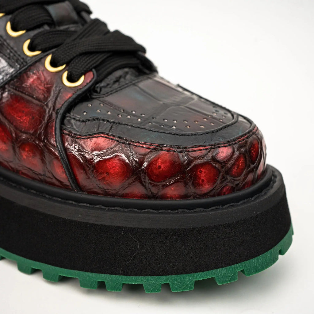 Crimson Crocodile Platform Sneaker DIVINCH
