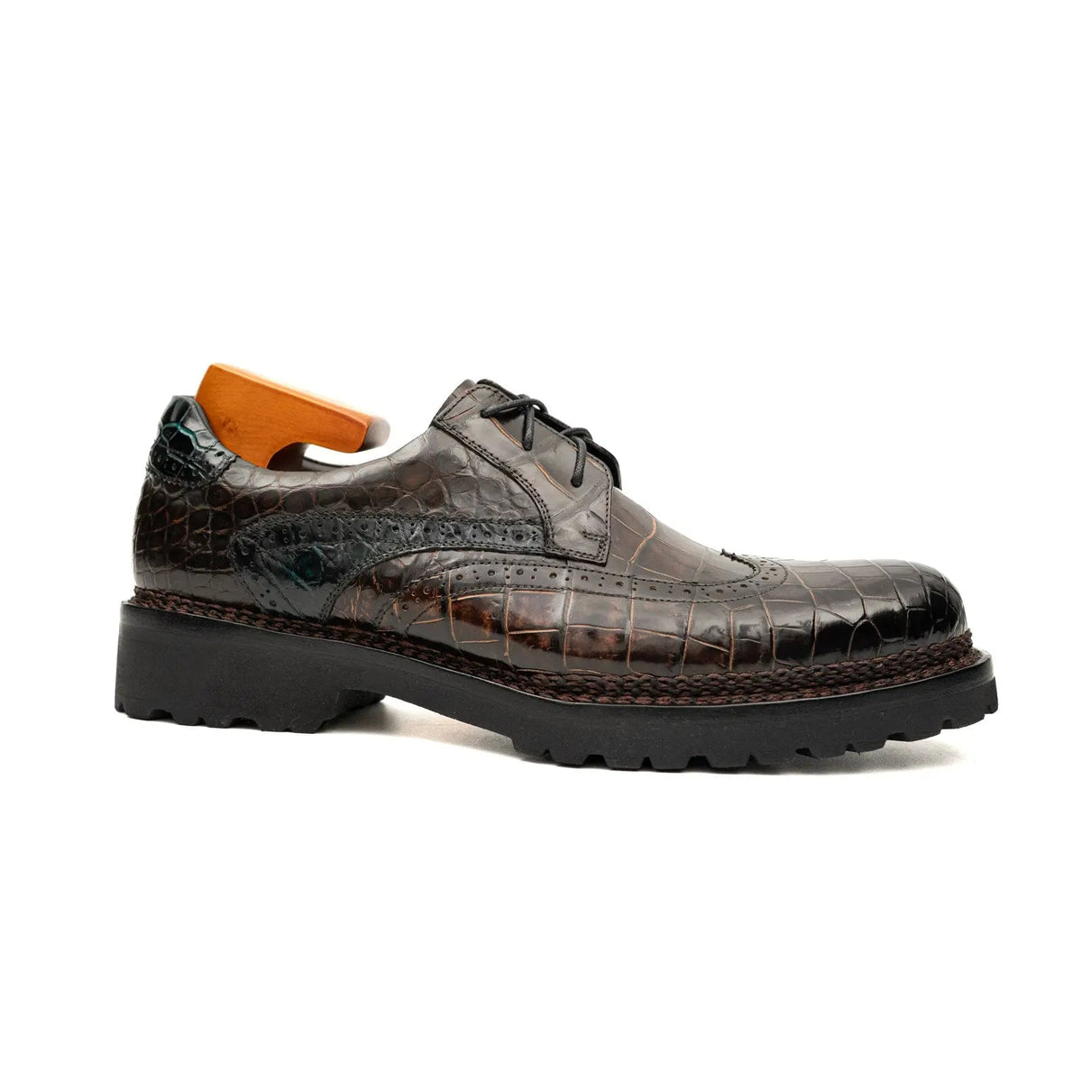 Crocodile Leather Norwegian Welted Shoes DIVINCH