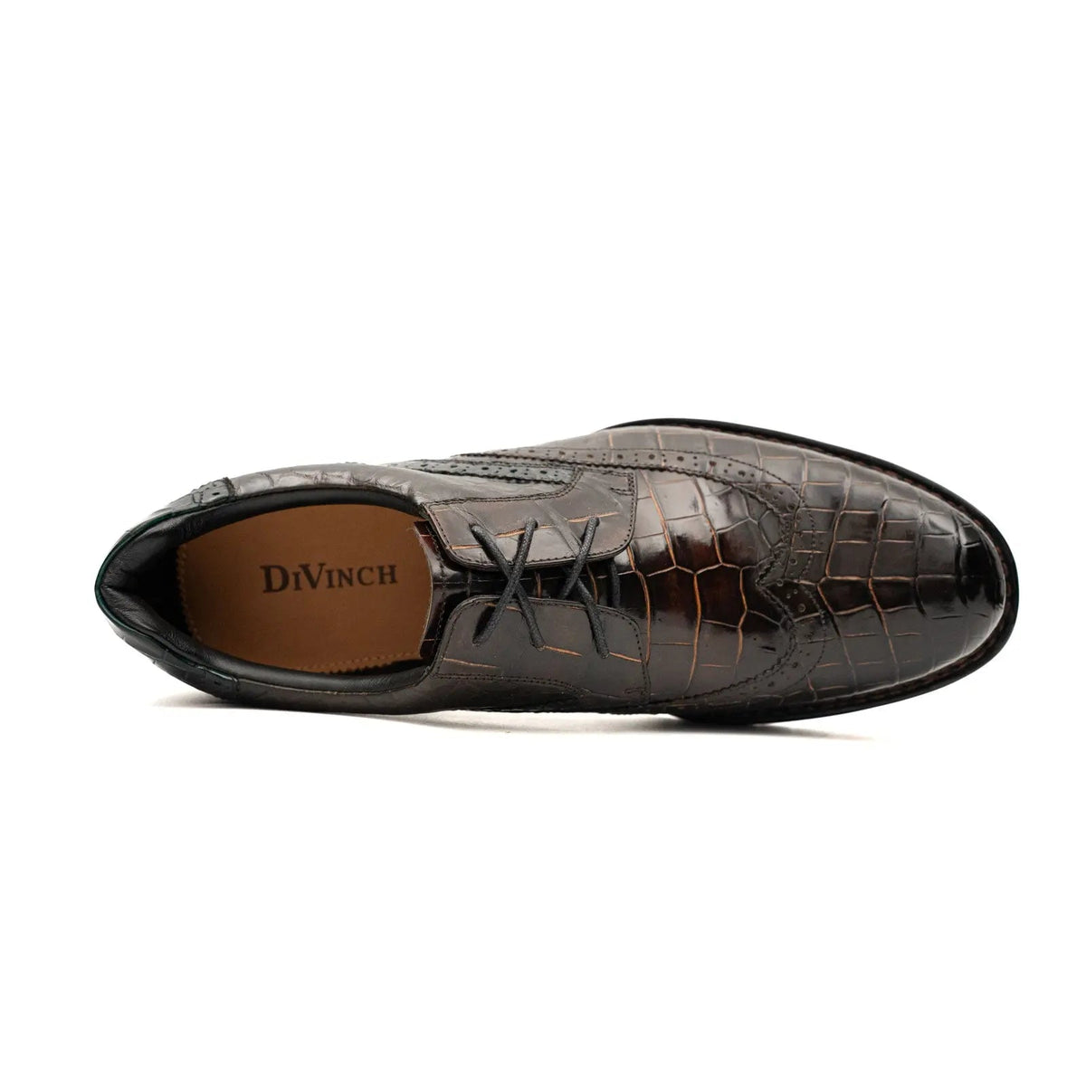 Dark Brown-Black Textured Lug Sole Derby Shoe
