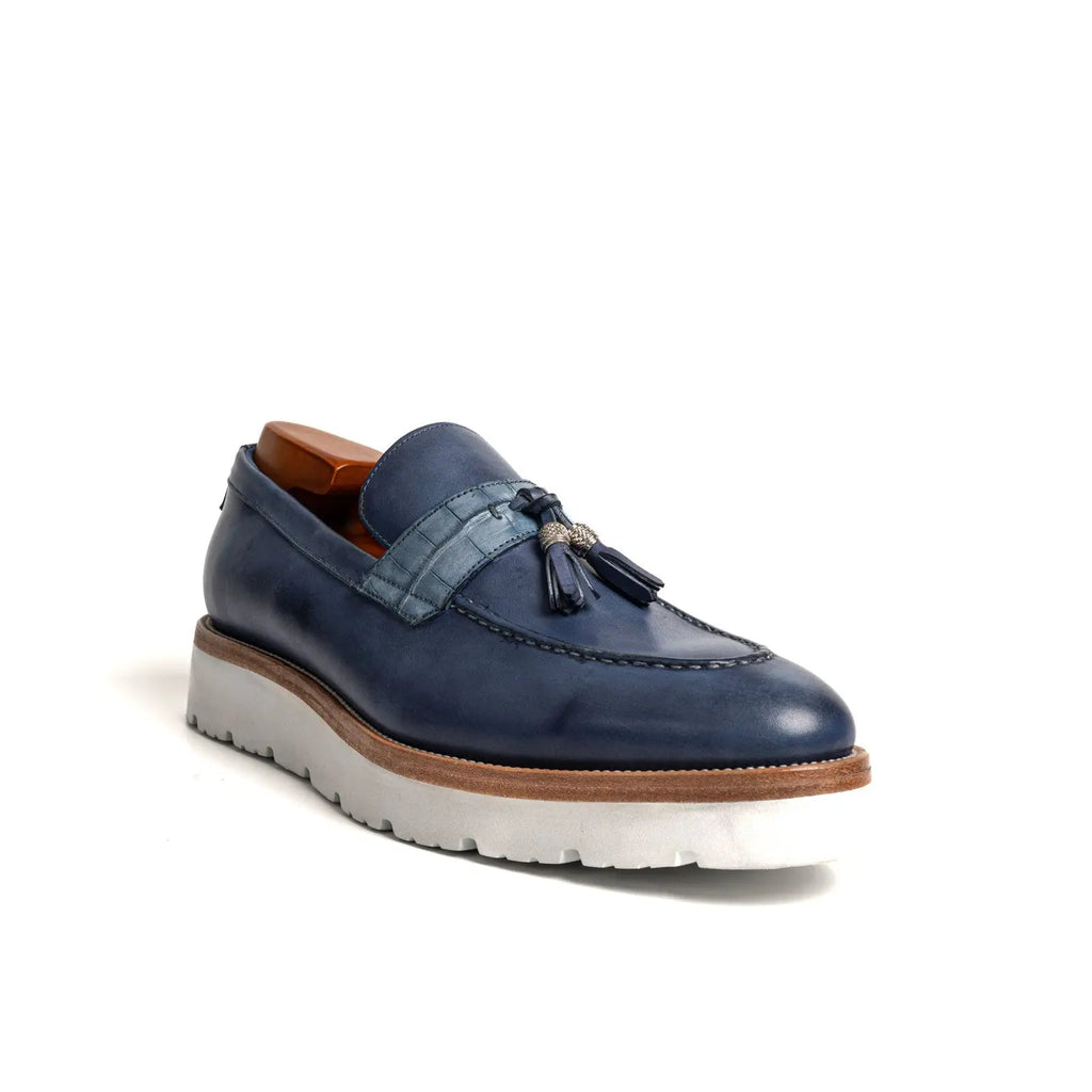 Crocodile Leather Tassel XL Loafers Divinch