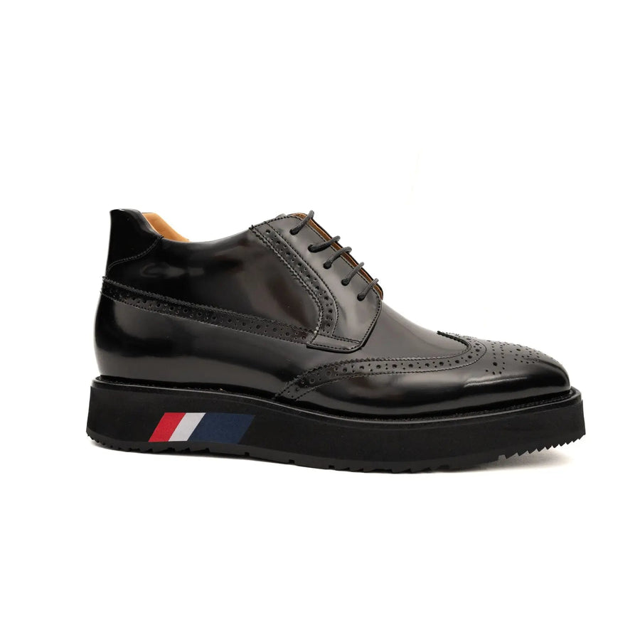 DIVINCH Black Patent Brogue Bootie DIVINCH