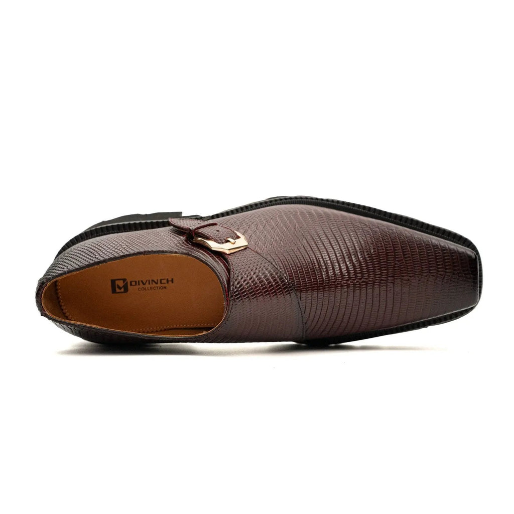 DIVINCH Lizard-Effect Platform Monk Shoe Divinch