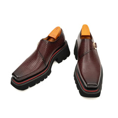 DIVINCH Lizard-Effect Platform Monk Shoe Divinch