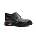 DIVINCH Navy Patent Brogue Bootie DIVINCH
