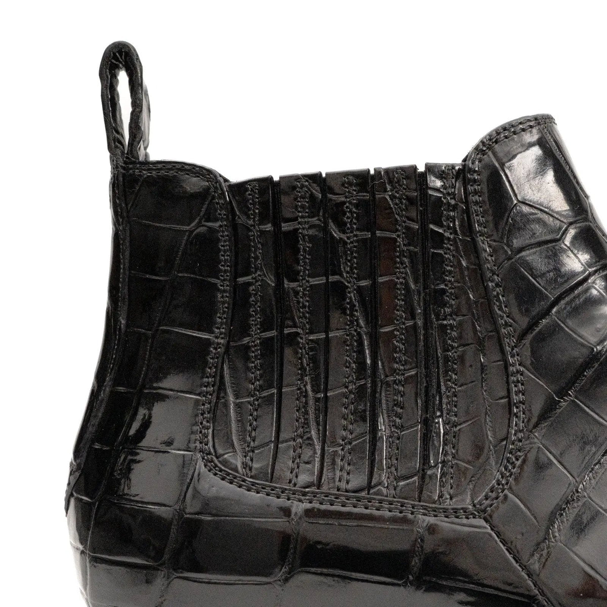 Black Textured Chelsea Ankle Boot