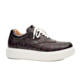 Dark Purple Textured Low-Top Sneaker