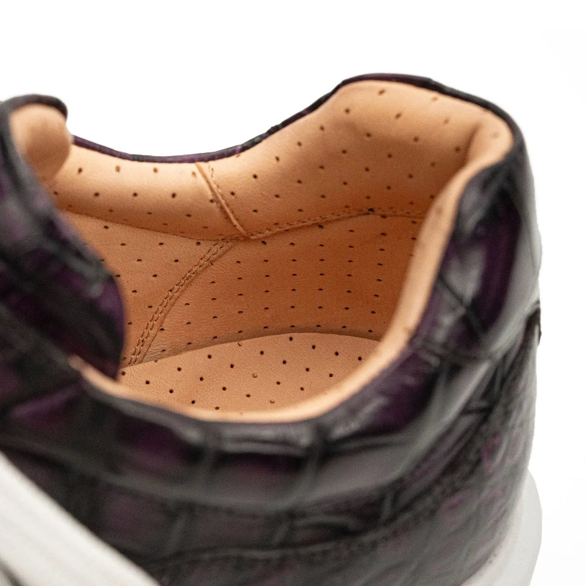 Dark Purple Textured Low-Top Sneaker