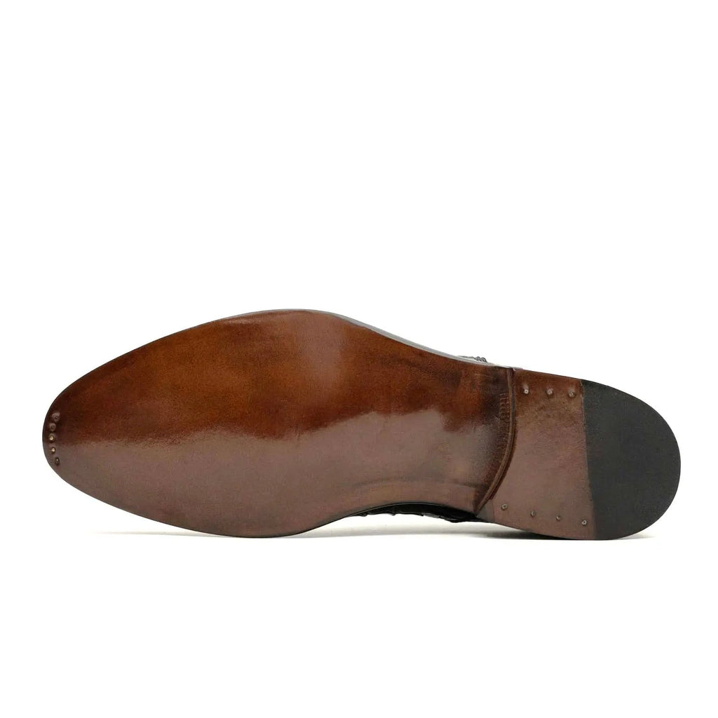 Dark Brown Crocodile Derby Shoe DIVINCH