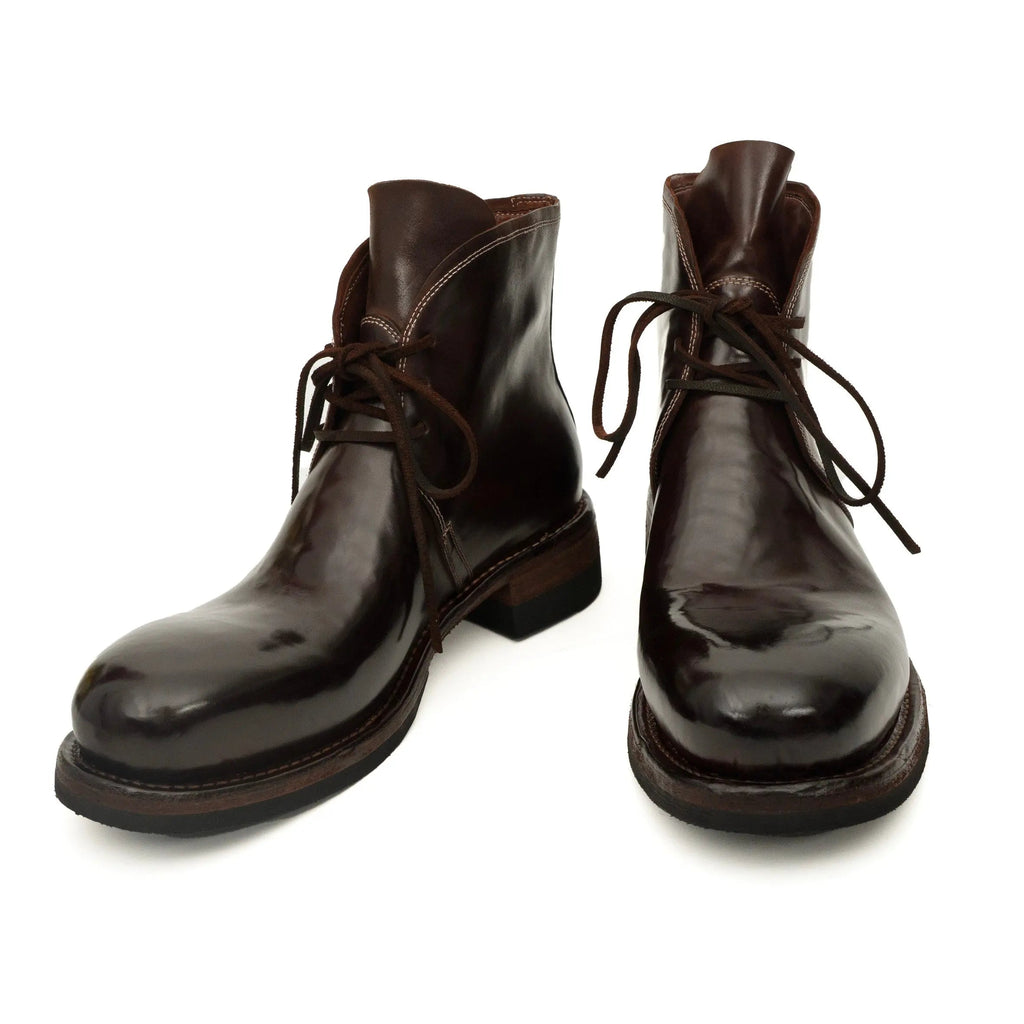 Dark Brown Washed Shell Cordovan Chukka Boots DIVINCH