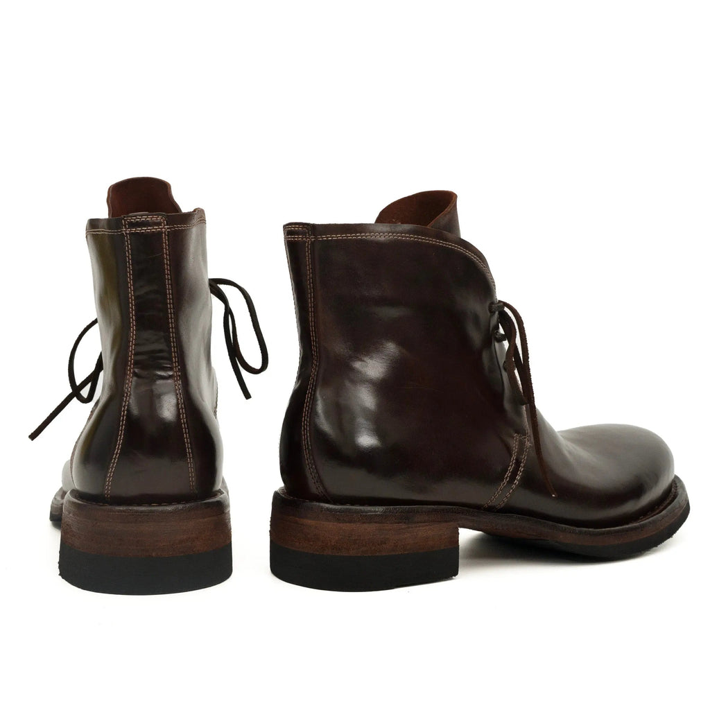 Dark Brown Washed Shell Cordovan Chukka Boots DIVINCH