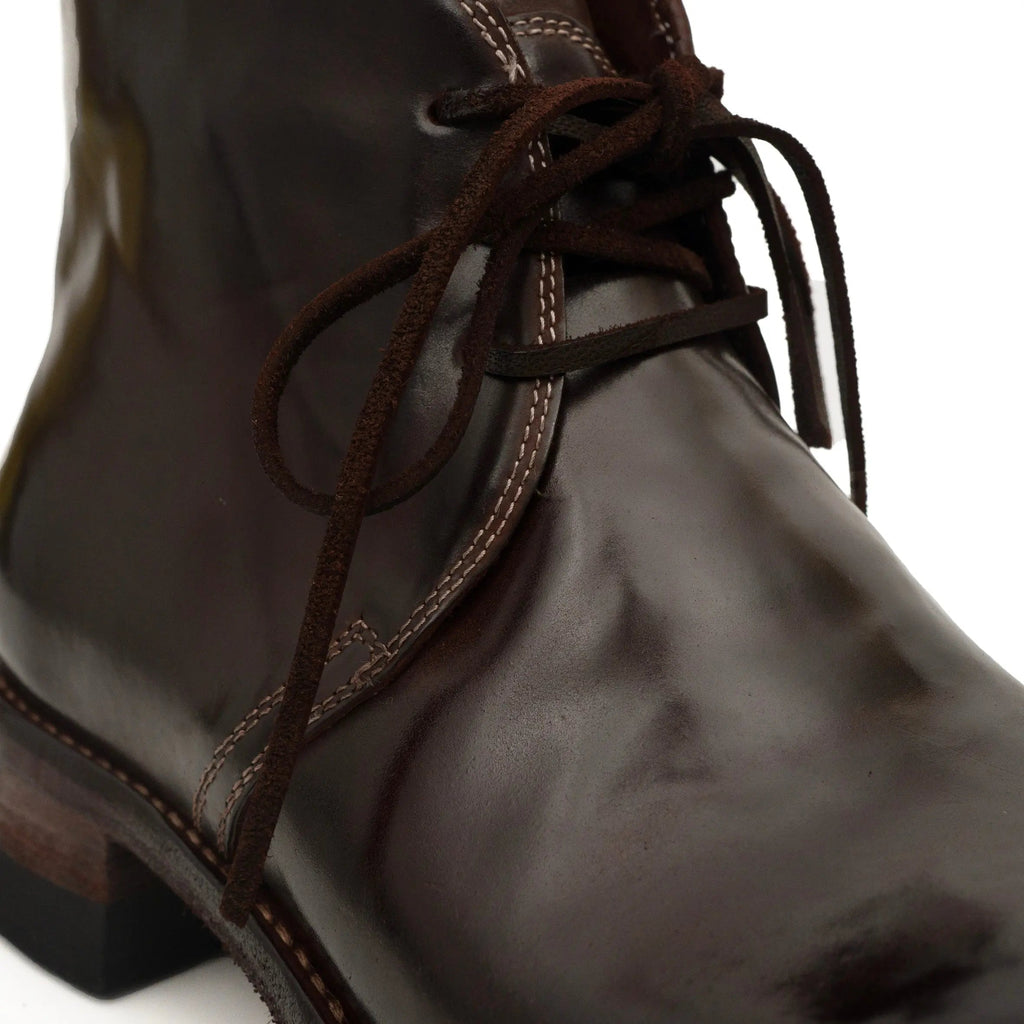 Dark Brown Washed Shell Cordovan Chukka Boots DIVINCH