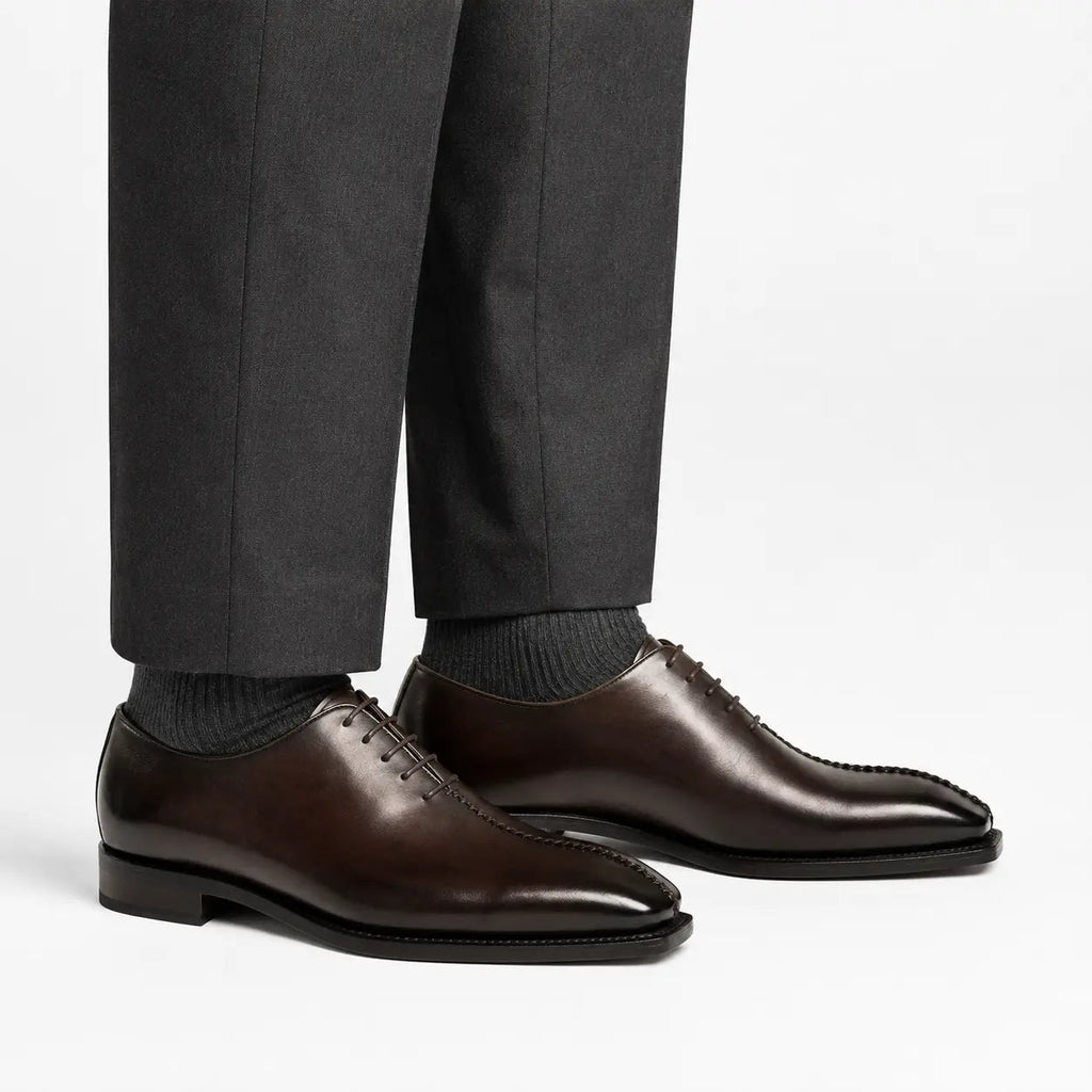 Dark Brown Wholecut Oxford Shoe DIVINCH