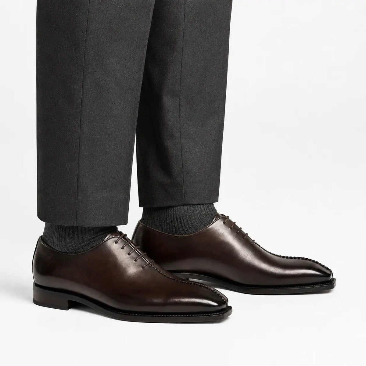 Dark Brown Wholecut Oxford Shoe DIVINCH