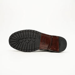 Dark Brown Wingtip Combat Boot DIVINCH