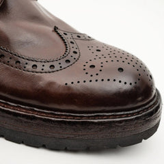 Dark Brown Wingtip Combat Boot DIVINCH